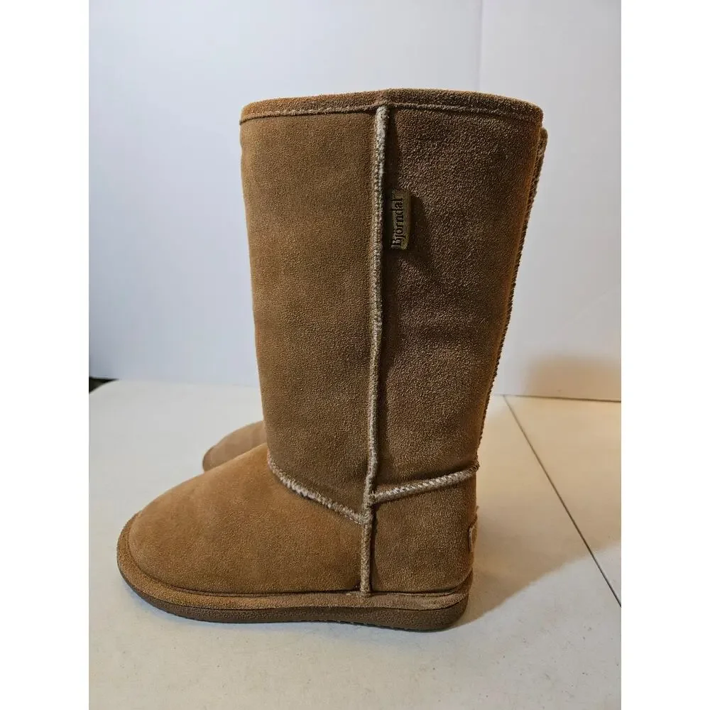 Bjorndal womens brown suede leather boots - size 7
